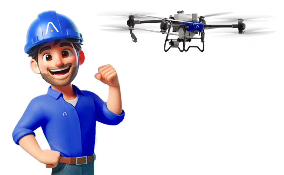 Mascote e Drone Agro Atlas